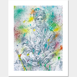 SWAMI VIVEKANANDA - watercolor portrait .3 Posters and Art